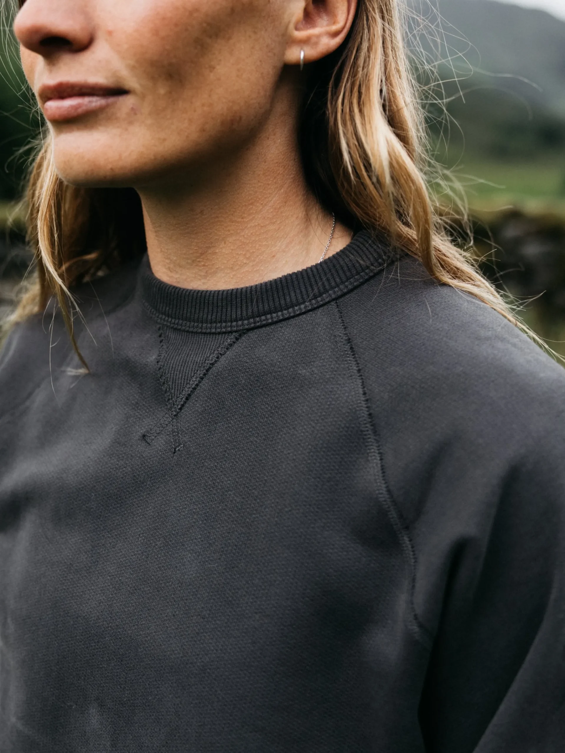 Shop Finisterre Women's Serpentine Sweatshirt RavenBlack