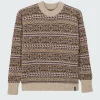 Best Finisterre Women's Shetland Fairisle Sweater BlackCherry/Ecru/HeatherMistMulti