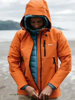 Clearance Finisterre Women's Stormbird Waterproof Jacket RedRust