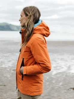Clearance Finisterre Women's Stormbird Waterproof Jacket RedRust