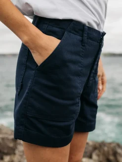 Sale Finisterre Women's Yarrel Canvas Shorts Navy