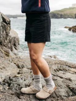 Cheap Finisterre Women's Yarrel Canvas Shorts Black
