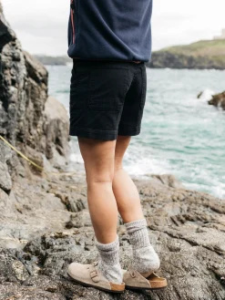 Cheap Finisterre Women's Yarrel Canvas Shorts Black