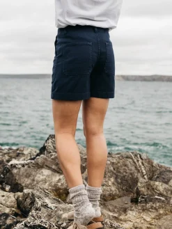 Sale Finisterre Women's Yarrel Canvas Shorts Navy