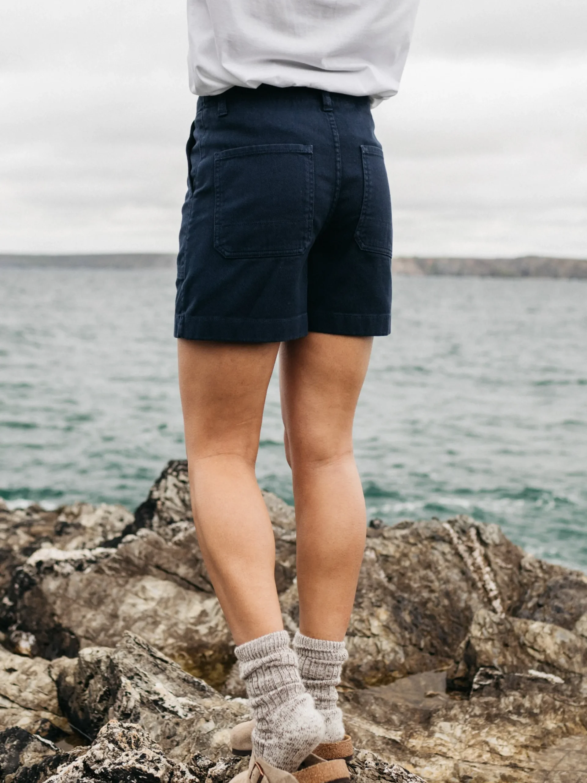 Sale Finisterre Women's Yarrel Canvas Shorts Navy