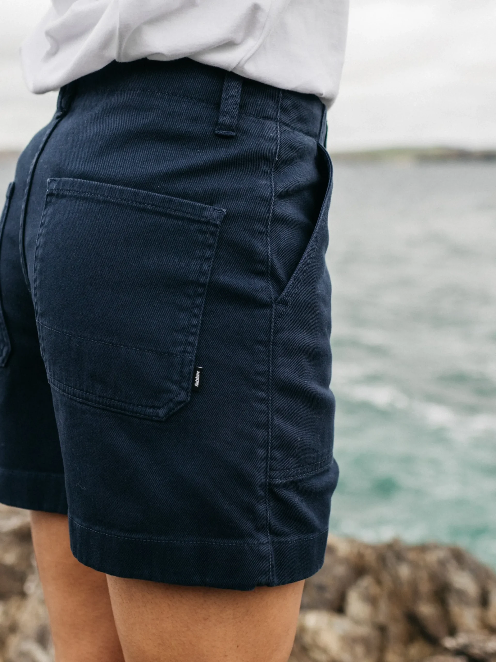 Sale Finisterre Women's Yarrel Canvas Shorts Navy