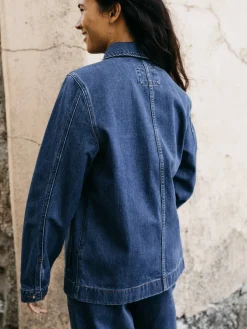 Clearance Finisterre Women's Yarrel Denim Chore Jacket RetroIndigo